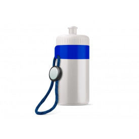 Bidon met rand 500ml-Wit / donker blauw