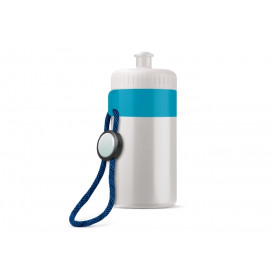 Bidon met rand 500ml-Wit / licht blauw