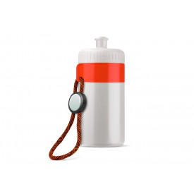 Bidon met rand 500ml-Wit / oranje
