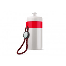Bidon met rand 500ml-Wit / rood