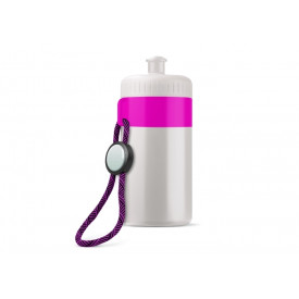 Bidon met rand 500ml-Wit / roze