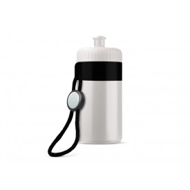 Bidon met rand 500ml-Wit / zwart