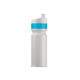 Bidon met rand 750ml-Wit / licht blauw