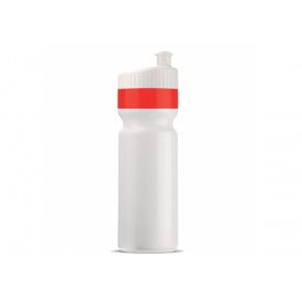 Bidon met rand 750ml-Wit / rood