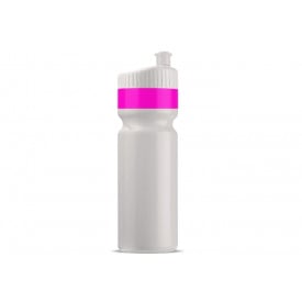 Bidon met rand 750ml-Wit / roze