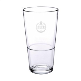 Bierglas 340ml - voorzien van stapelrand