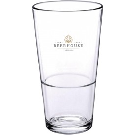 Bierglas 340ml - voorzien van stapelrand