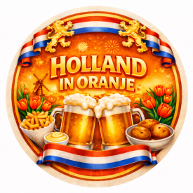 Bierviltjes rond - karton - diameter 103mm-Oranje