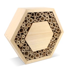 Bijenhuis van FSC-hout zeshoekig-Natuur