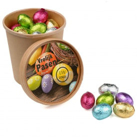 Chocolade snoepbeker - 275 gram - melk, puur en wit - belgische chocola