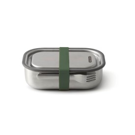 Black+Blum RVS Lunchbox 1L - RVS - lekvrij -Olijfgroen