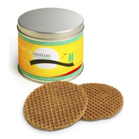 Blik roomboter stroopwafels - 8 stuks - wikkel rondom blik