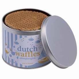 Blik roomboter stroopwafels - 8 stuks - wikkel rondom blik