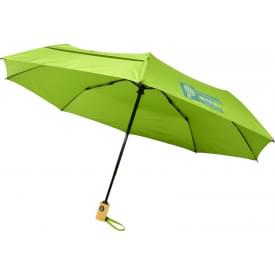 Bo 21" opvouwbare, automatische gerecyclede PET paraplu-Lime