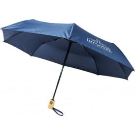 Bo 21" opvouwbare, automatische gerecyclede PET paraplu-Navy