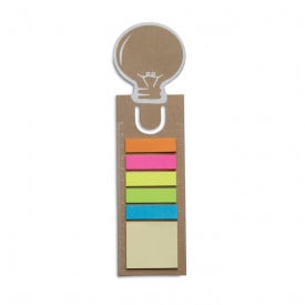 Boekenlegger met memoblaadjes-Beige-Zonder opdruk