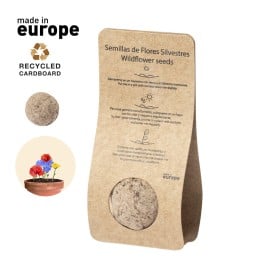 Mussox zaadbol - wilde bloemen - gerecycled kartonnen doosje - Made in Europe