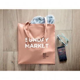 Zimde colour shopping bag organic cotton-Oranje