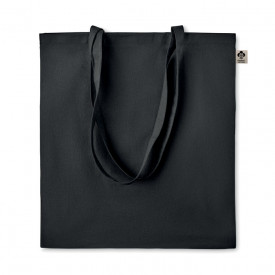 Zimde colour shopping bag organic cotton-Zwart
