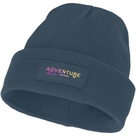 Boreas beanie - acryl - enkellaags - met patch-Hale blue