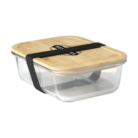 Borneo lunchbox - 0,8 L - bamboe/glas - sluitelastiek