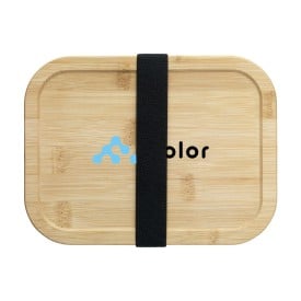 Borneo lunchbox - 0,8 L - bamboe/glas - sluitelastiek