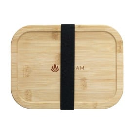 Borneo lunchbox - 0,8 L - bamboe/glas - sluitelastiek