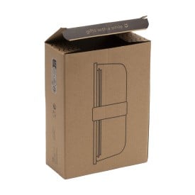 Borneo lunchbox - 0,8 L - bamboe/glas - sluitelastiek