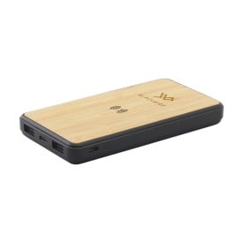 Boru powerbank - 10.000mAh - recycled ABS/bamboo - draadloos