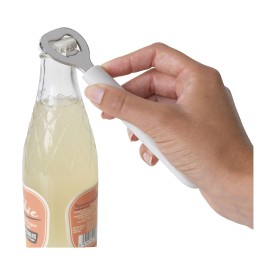 Brabantia flesopener - RVS - kunststof handgreep - ophangoog - 27% gerecycled