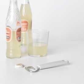 Brabantia flesopener - RVS - kunststof handgreep - ophangoog - 27% gerecycled