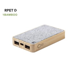 Bralty powerbank - 5.000mAh - bamboe/RPET