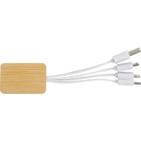 Brandan 3 in 1 oplaadkabel - bamboe