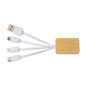 Brandan 3 in 1 oplaadkabel - bamboe