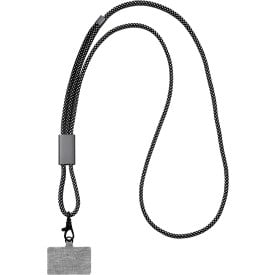 Brandcharger Lany lanyard - polyester en aluminium - verstelbaar