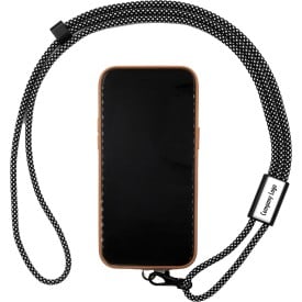 Brandcharger Lany lanyard - polyester en aluminium - verstelbaar