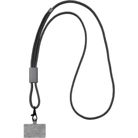Brandcharger Lany lanyard - polyester en aluminium - verstelbaar