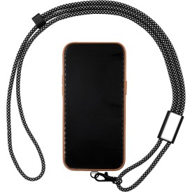 Brandcharger Lany lanyard - polyester en aluminium - verstelbaar