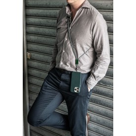 Brandcharger Lany lanyard - polyester en aluminium - verstelbaar