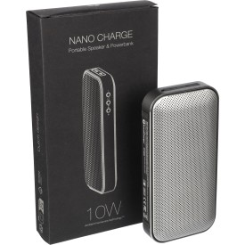 BrandCharger Nano Charge - draadloze speaker 10W - 5.000 mAh powerbank