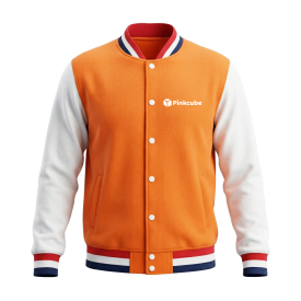 Brickstone Varsity jacket met bedrukking - oranje - katoen en polyester - 320 g/m2