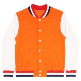 Brickstone Varsity jacket met borduring - oranje - katoen en polyester - 320 g/m2