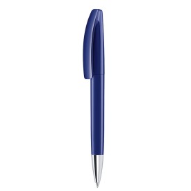 Senator Bridge balpen - kunststof - zwarte, blauwe inkt - polished - draai mechanisme - metalen punt