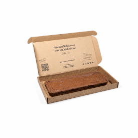 Brownie in brievenbusverpakking - cacao en chocolade - smeuïg