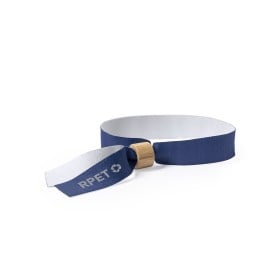 Broch armbandje - rPET polyester - 35 cm - bamboe veiligheidssluiting