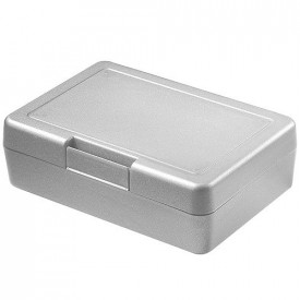Broodtrommel Lunch-Metallic Zilver, #888888-1 kleur