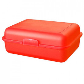 Broodtrommel Schoolbox (Fotoprint)-Fotoprint-Trend Rood, #df0501
