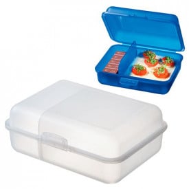 Broodtrommel Schoolbox Plus-Transparant, #f5f5f5-1 kleur