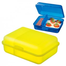 Broodtrommel Schoolbox Plus-1 kleur-Trend Geel, #f6df2f