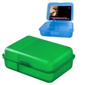 Schoolbox Plus broodtrommel - kunststof - met scheidingswand